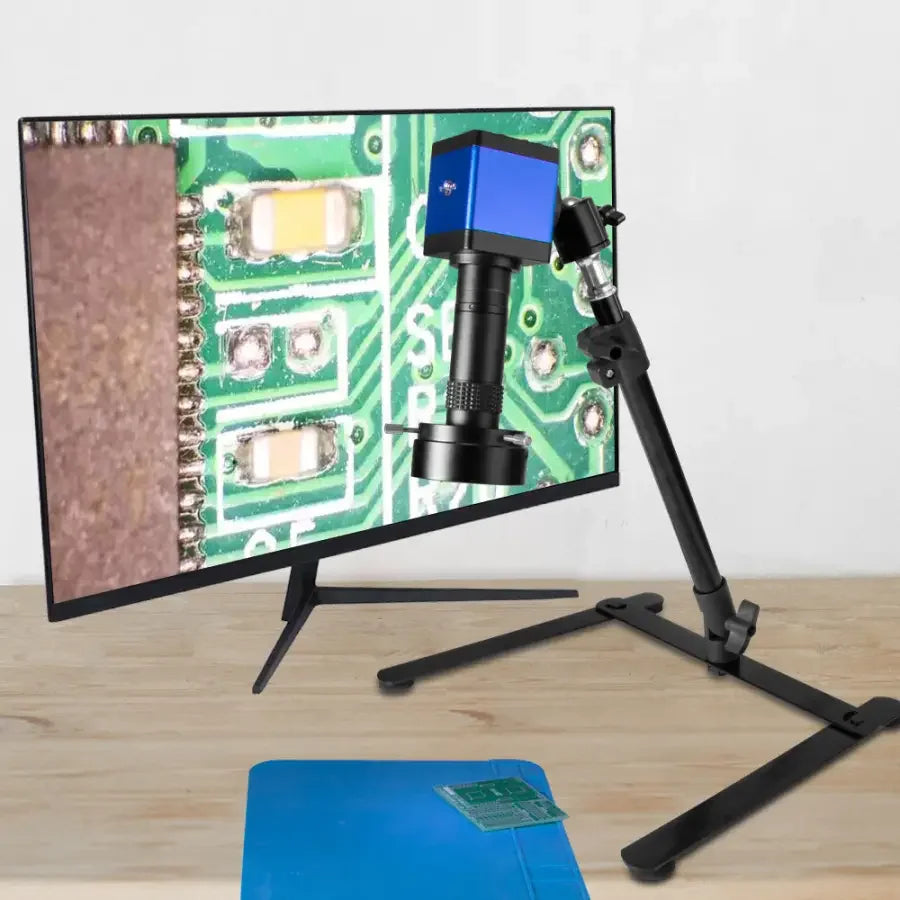 PHONEFIX Caméra numérique HDMI VGA, loupe et microscope vidéo électronique pour la diffusion en direct, présentant des images détaillées en gros plan.