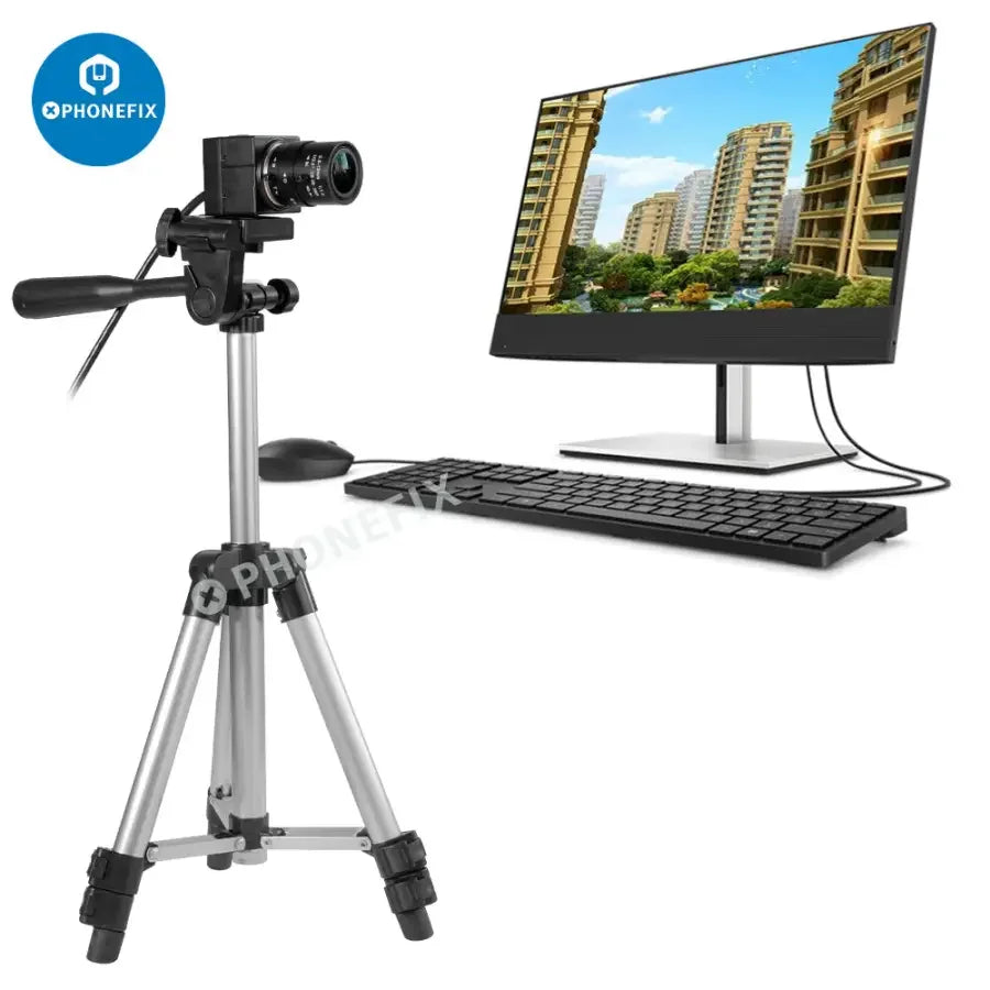 PhoneFIX tripod stand for phone camera, ideal for live streaming and photography, providing stable support for mobile cameras.