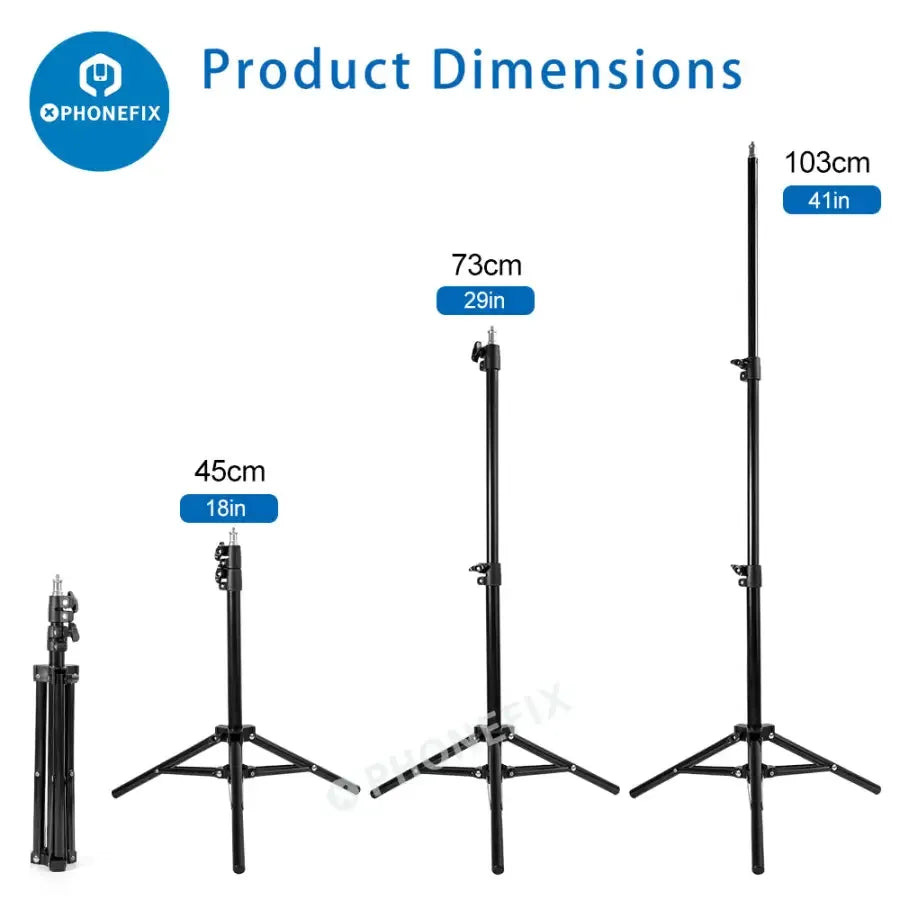 PHONEFIX tripod stand for phone camera, ideal for live streaming and photography, supporting stable mobile filming.
