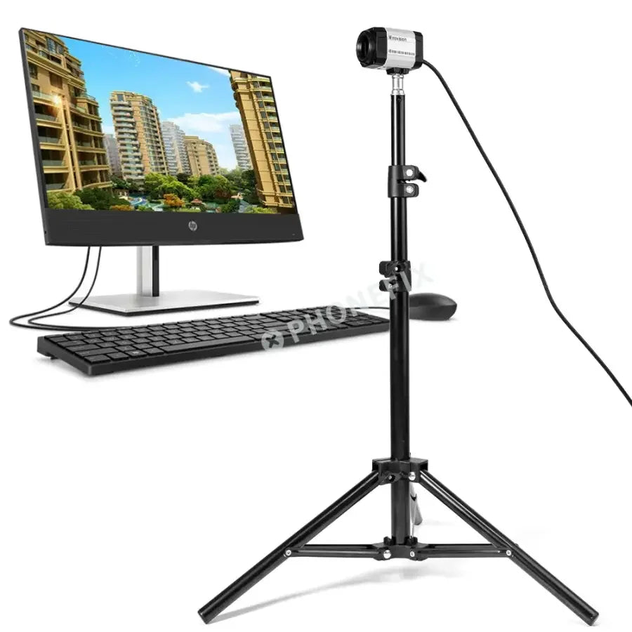 PhoneFix tripod stand for phone camera, ideal for live streaming and photography, providing stable support for mobile devices.