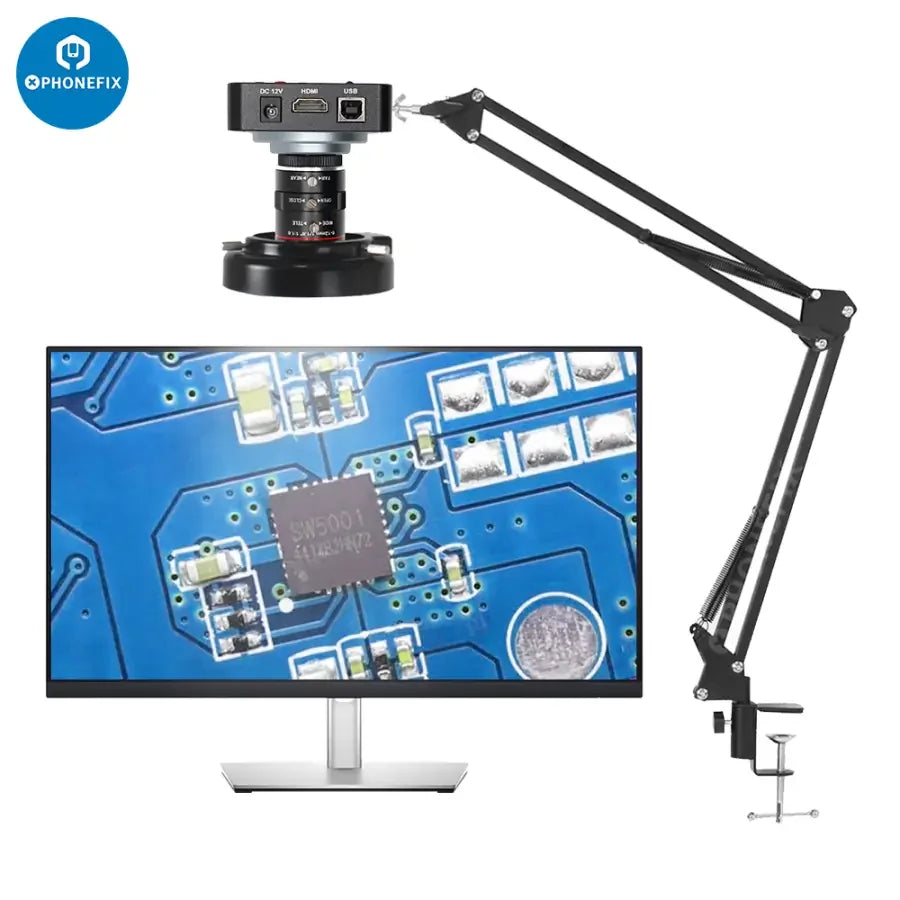 Cámara de transmisión en vivo PHONEFIX de 38 MP con HDMI, lente de 6-12 mm F1.6, cámara digital industrial de 60 FPS para grabación de video profesional.