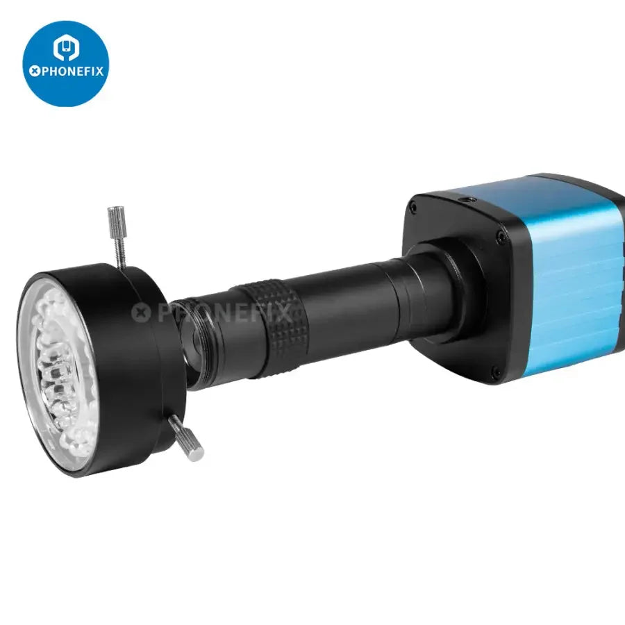 PHONEFIX 4K 48MP digital microscope kit with industrial camera and zoom lens, suitable for live streaming and detailed close-up imaging.
