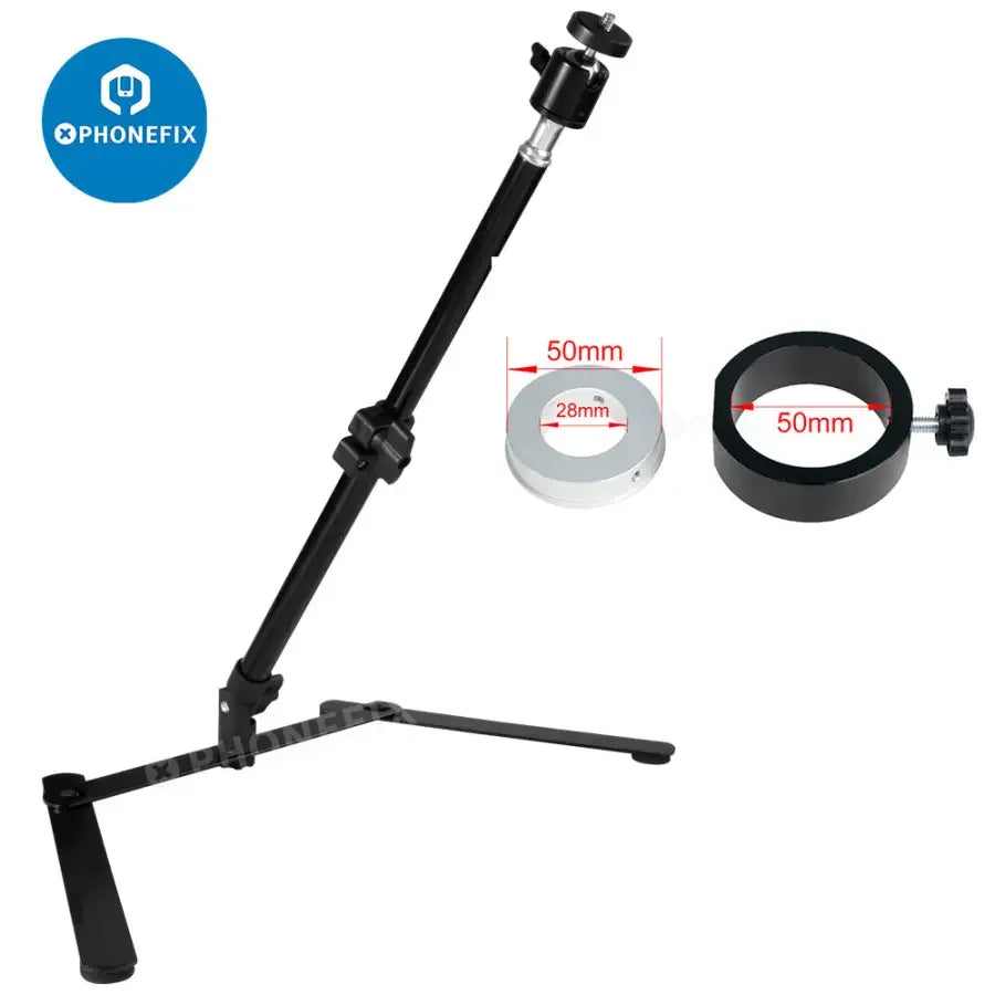 PHONEFIX 4K 48MP digital microscope kit with industrial camera and zoom lens, ideal for live streaming and detailed macro imaging.