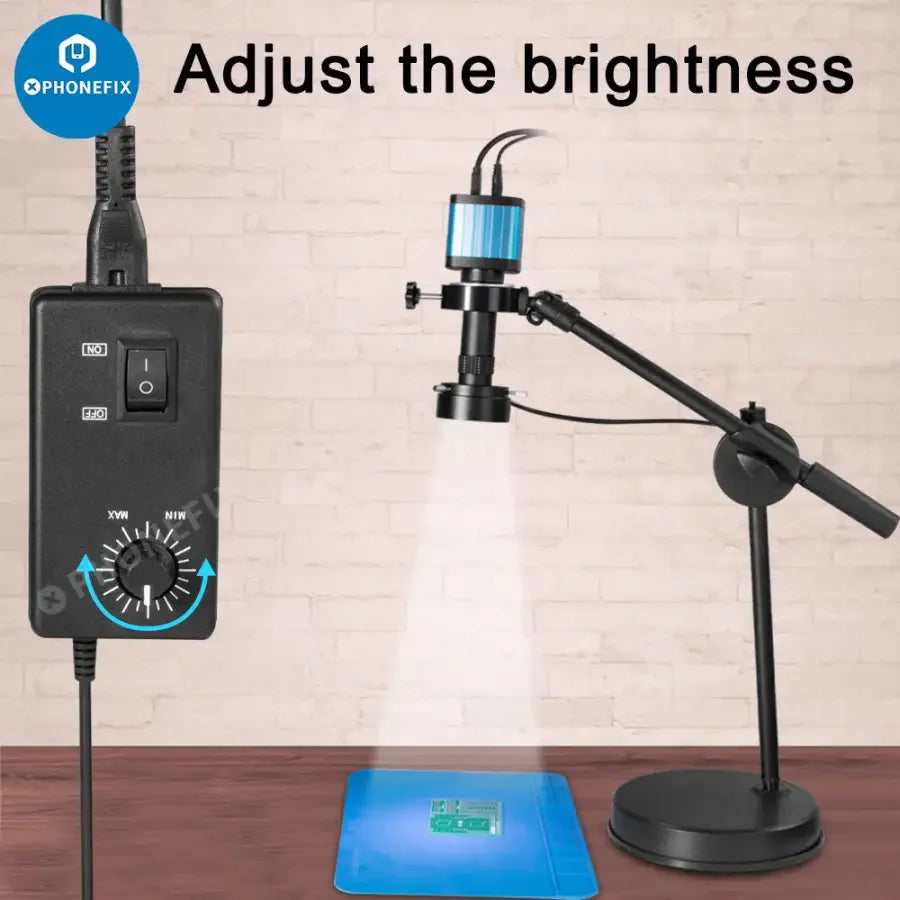 PHONEFIX 4K HDMI USB microscope live streaming camera with 48MP video for PCB repair and detailed inspection.