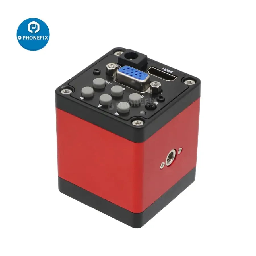 PhoneFix live streaming camera with 13MP 1080P video, HDMI and VGA output, 8-50mm/6-60mm lens, ideal for microscopy and streaming.