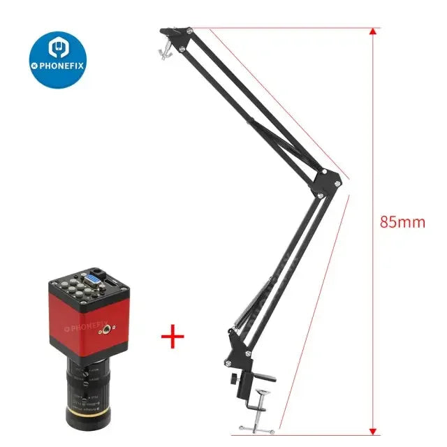 Phonefix 1080P 60FPS VGA microscope camera with 6-60mm C-mount lens, ideal for live streaming and detailed microscopic imaging.