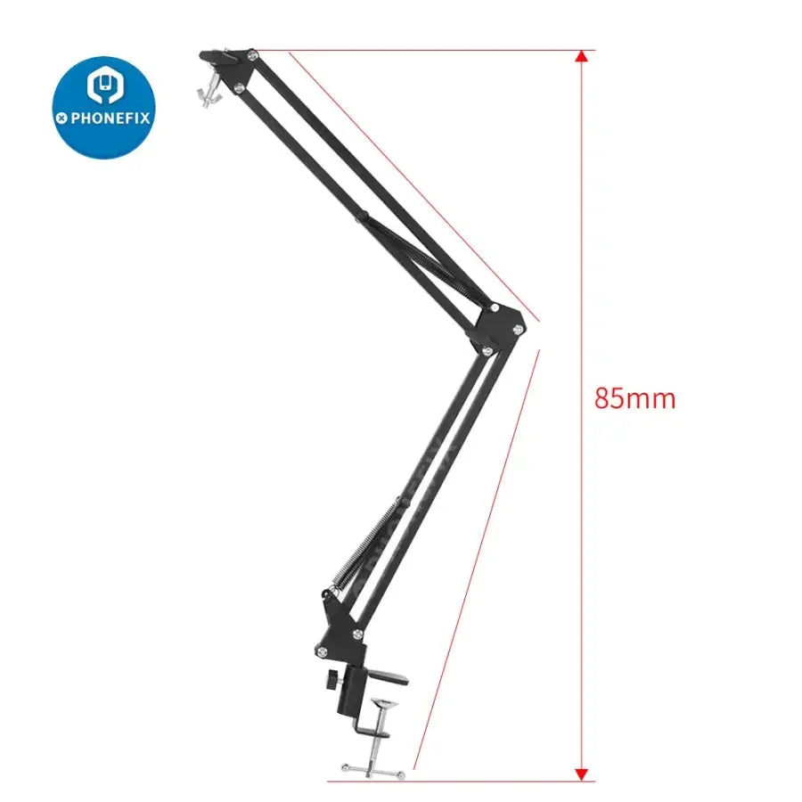 PHONEFIX 1080P 60FPS VGA microscope live streaming camera with 8-50mm and 6-60mm C-mount lenses for detailed close-up imaging.