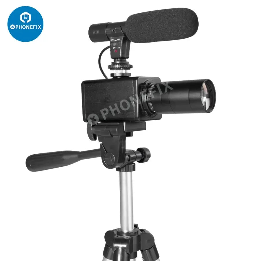 PHONEFIX 5.0MP 4K USB webcam with 10x optical zoom, HD video, and built-in microphone for live streaming and video calls.
