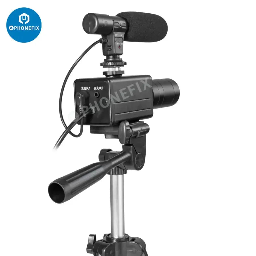 PHONEFIX 5.0MP 4K USB webcam with 10x optical zoom, HD video, and built-in microphone for live streaming and video calls.