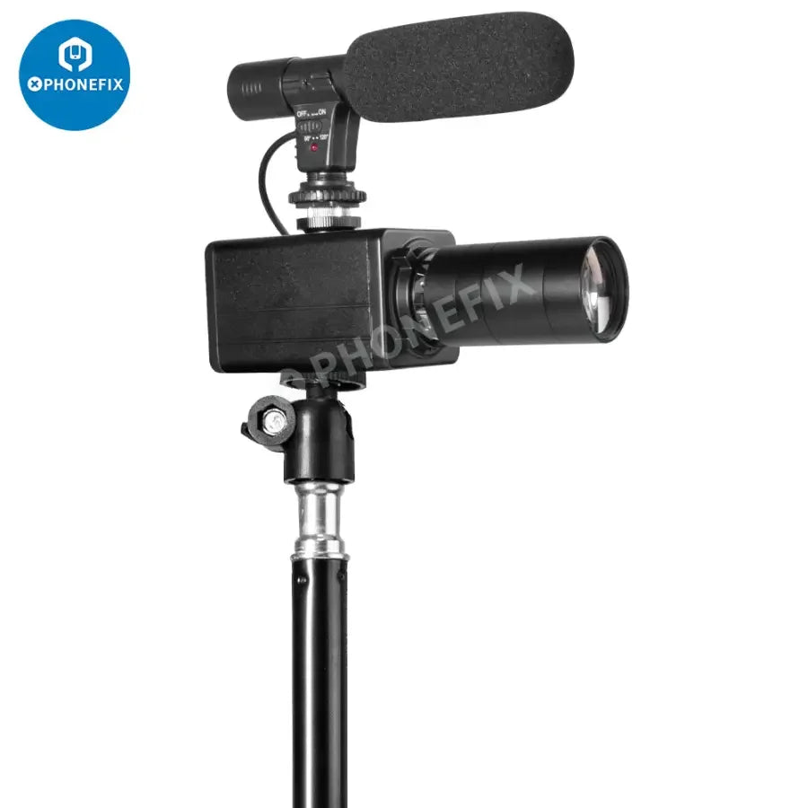 PHONEFIX 5.0MP 4K USB webcam with 10X optical zoom, HD camera and built-in microphone for live streaming and video calls.