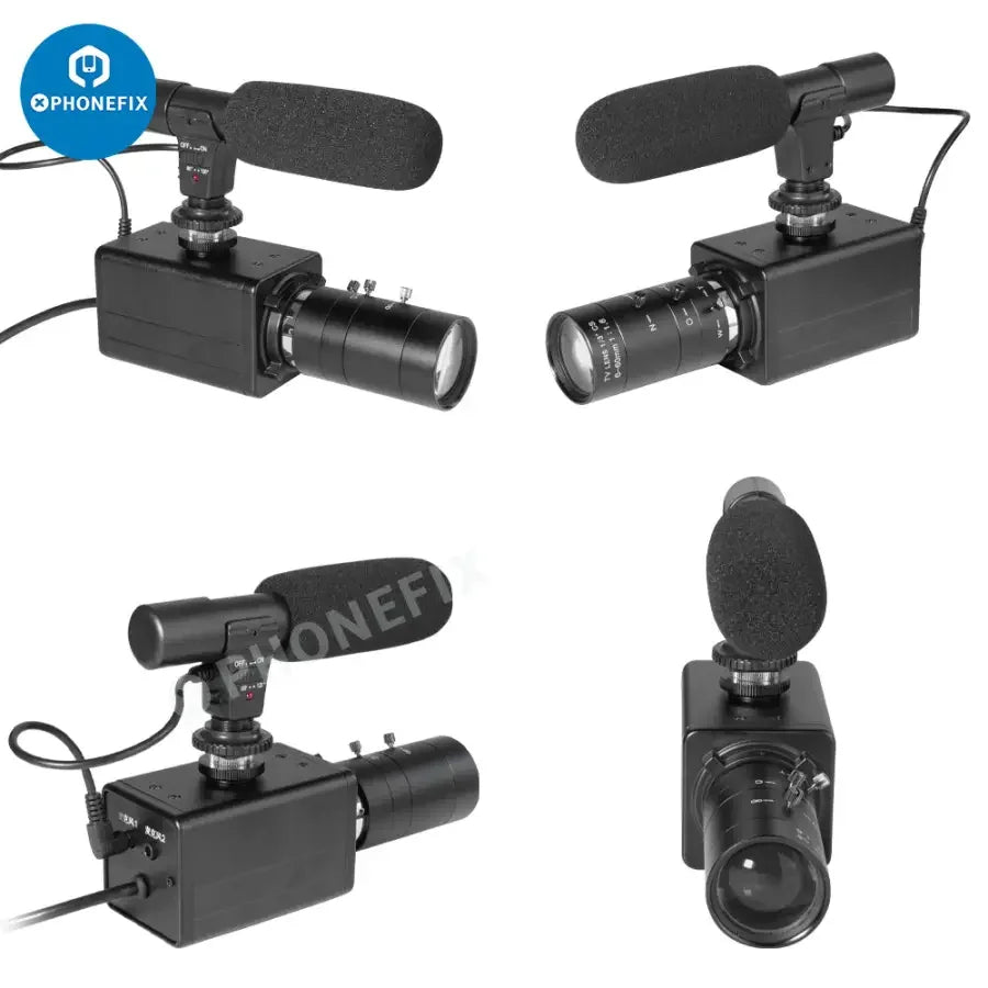 PHONEFIX 5.0MP 4K USB webcam with 10x optical zoom, HD video, and built-in microphone for live streaming and video calls.