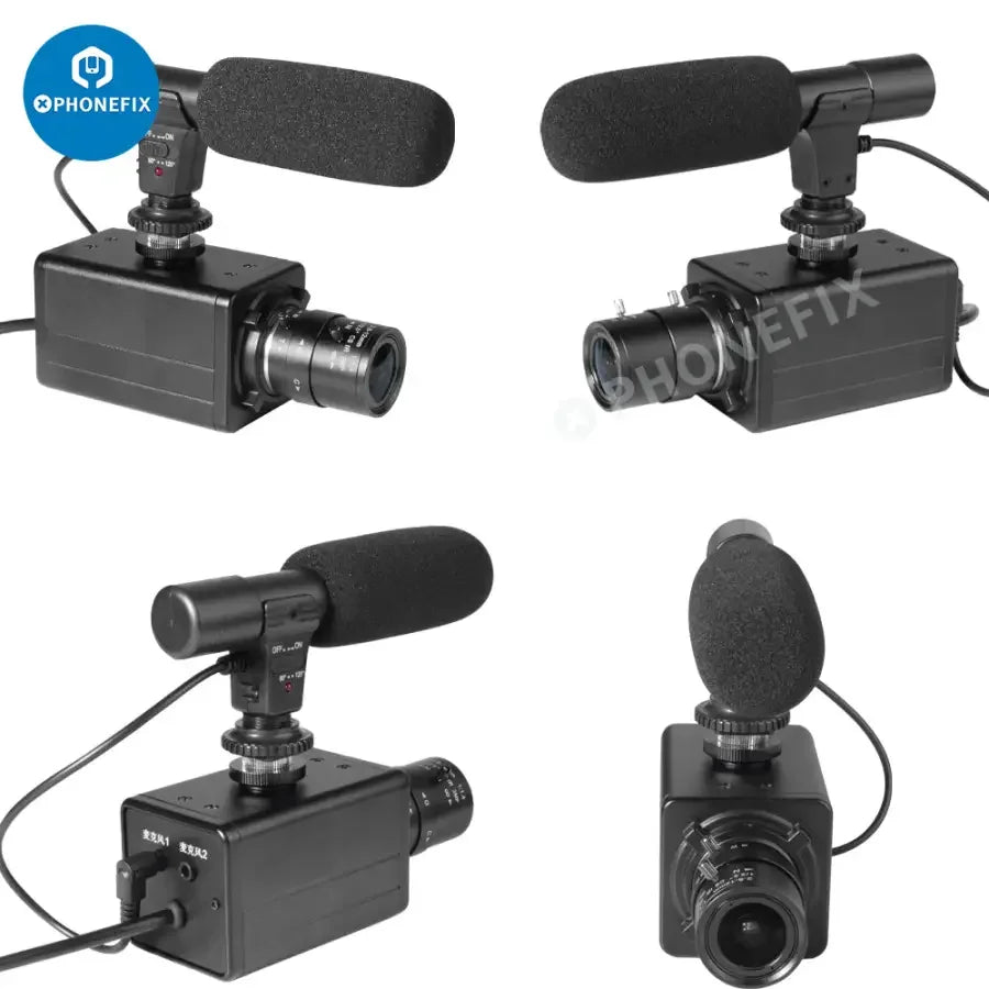 PHONEFIX 5.0MP 4K USB webcam with 10x optical zoom, HD camera, and built-in microphone for live streaming and video calls.