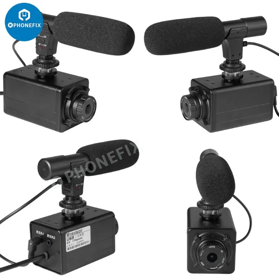 PHONEFIX 5.0MP 4K USB webcam with 10X optical zoom, HD image quality, and built-in microphone for live streaming.