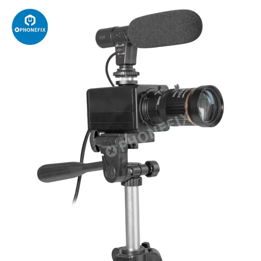 PHONEFIX 5.0MP 4K USB webcam with 10X optical zoom, HD camera, and built-in microphone for live streaming and video calls.