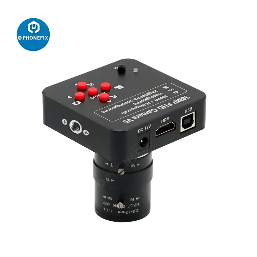 PHONEFIX 38MP HDMI live streaming camera with 2.8-12mm F1.4 lens, 3800W power, industry-grade for professional video recording