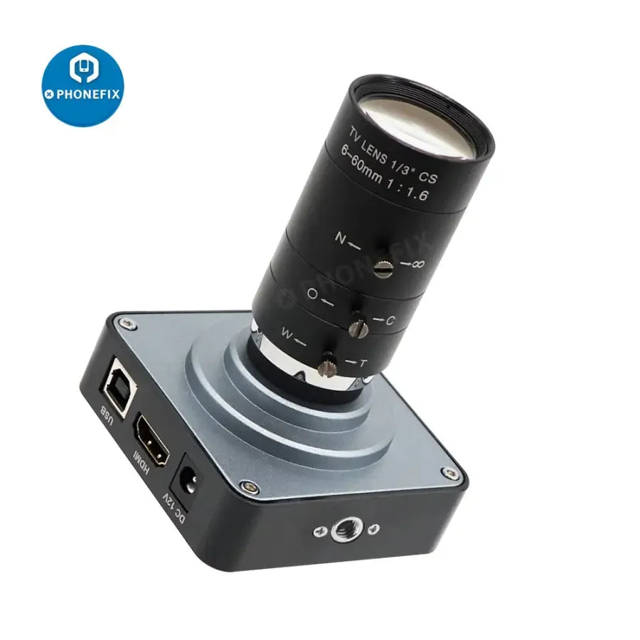 Phonefix 38MP HDMI live streaming camera with 6-60mm F1.6 lens, 60FPS industry digital camera for professional video recording