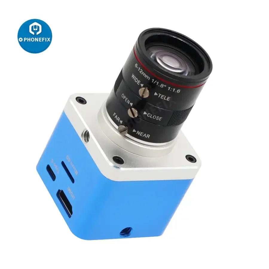 PHONEFIX 4K UHD USB live streaming camera with 6-12mm F1.6 lens, ideal for industrial digital video recording and broadcasting