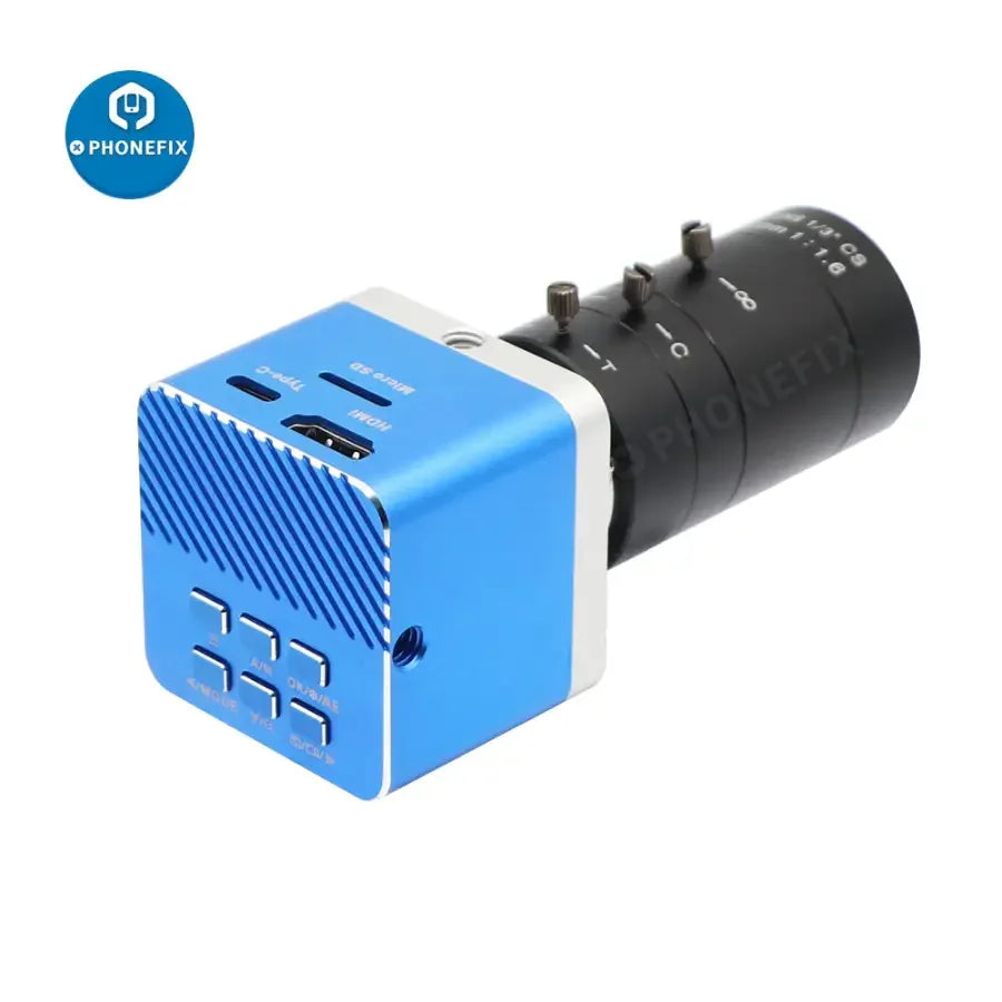 PHONEFIX 4K Ultra HD CMOS live streaming camera with 6-60mm F1.6 lens for industry use, digital video recording, and broadcasting.