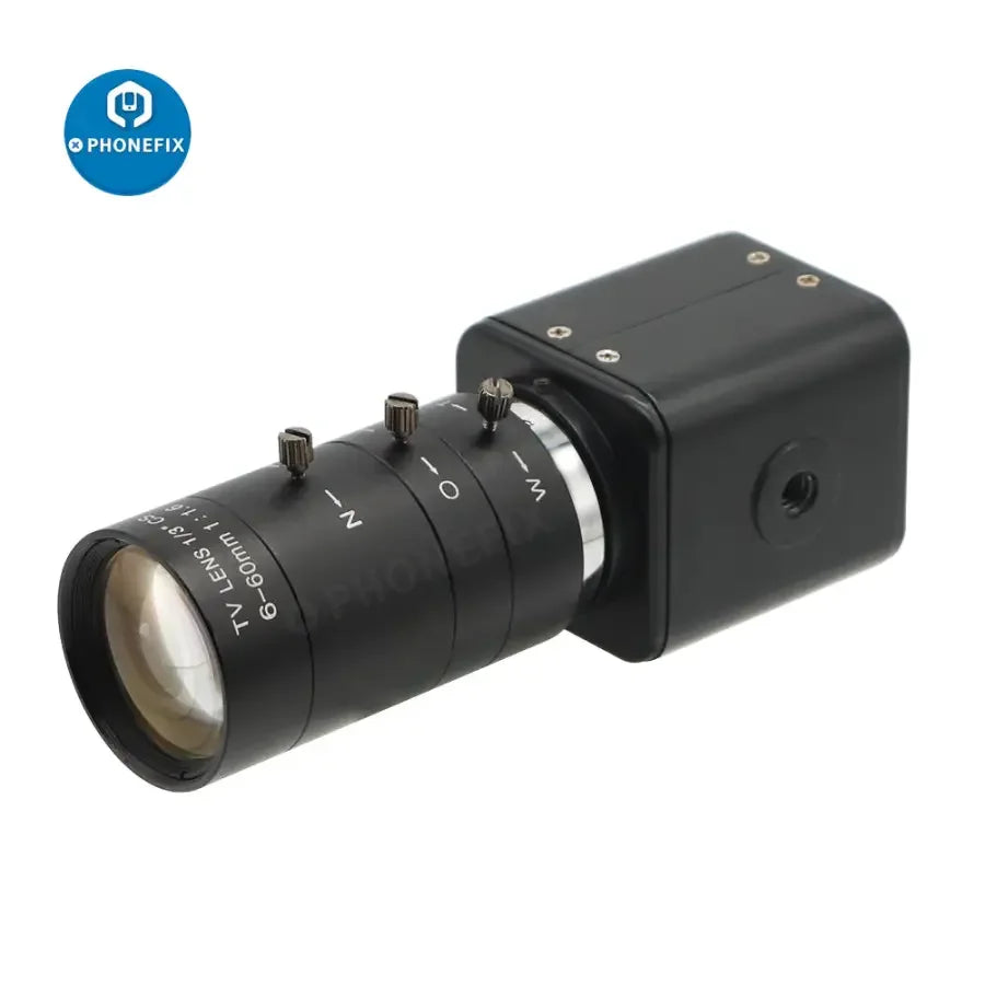 Cámara PHONEFIX de 2.0 MP con lente de 6-60 mm F1.6, ideal para la industria de la transmisión en directo, con salida HDMI de 1080p y 60 FPS para vídeo de alta calidad.
