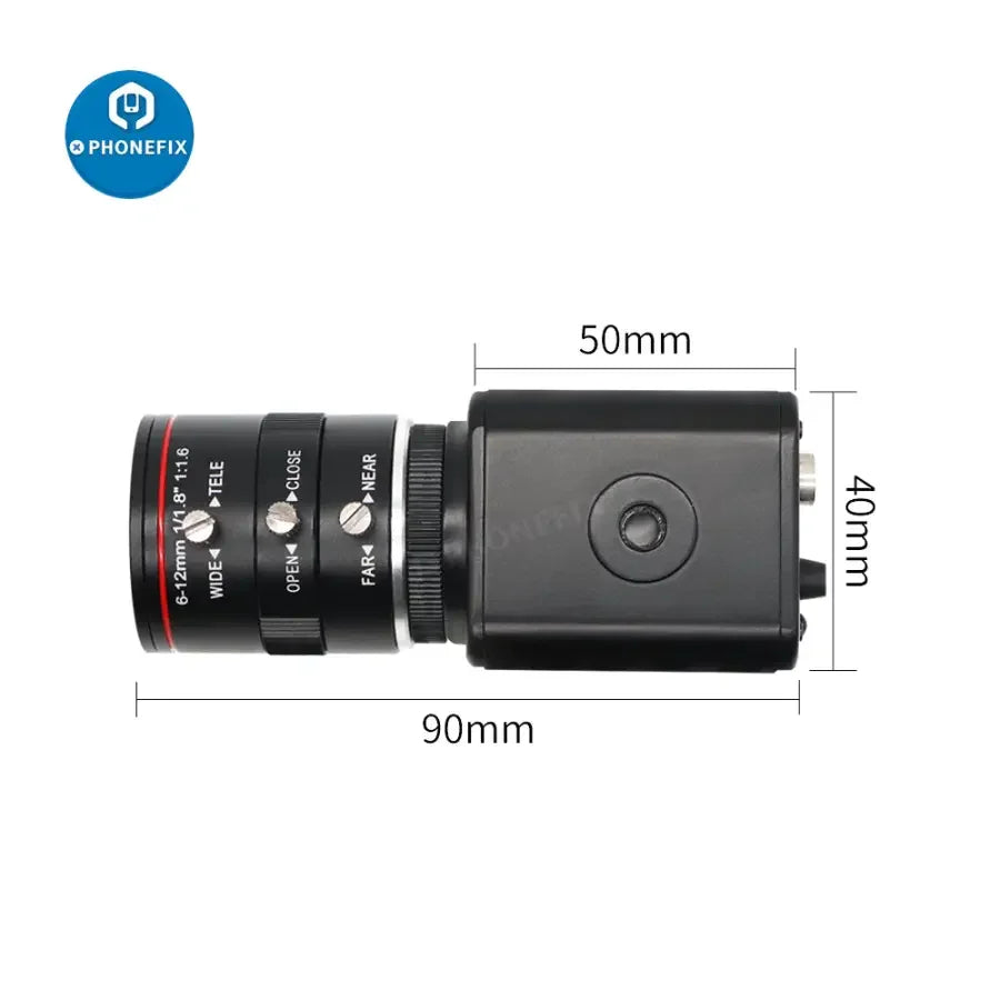 Caméra de streaming en direct PHONEFIX avec objectif 6-12 mm F1.6, caméra de diffusion en direct 60 FPS pour une diffusion en direct de haute qualité.