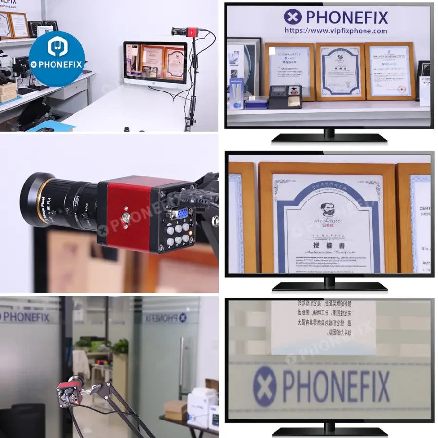 Caméra de streaming en direct PHONEFIX avec objectif 6-12 mm F1.6, 60 FPS pour des diffusions en direct de haute qualité et une configuration de diffusion optimale.