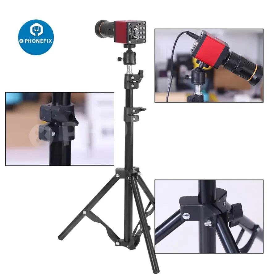 PhoneFix live streaming camera tripod with adjustable selfie stick and phone holder, 85.5cm industrial-style stand for stable filming