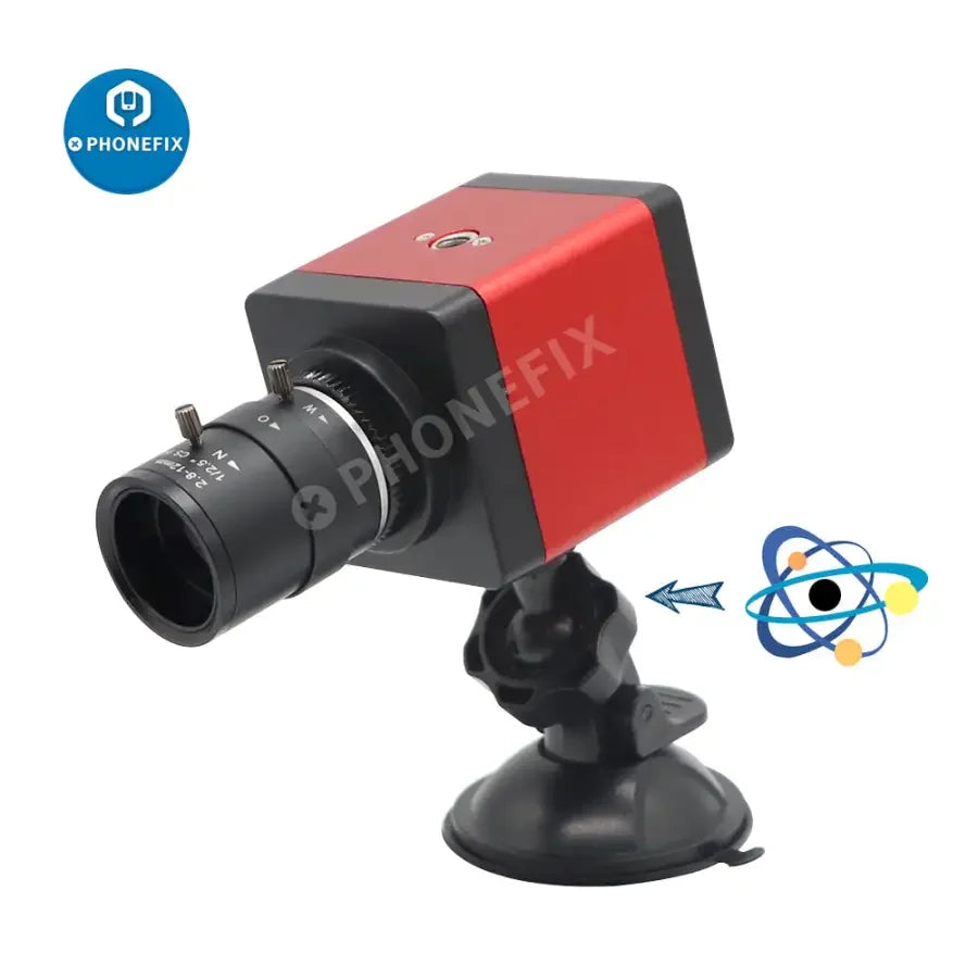 PHONEFIX live streaming camera suction cup holder stand for microscope repair, ideal for stable webcam mounting during repairs and streaming