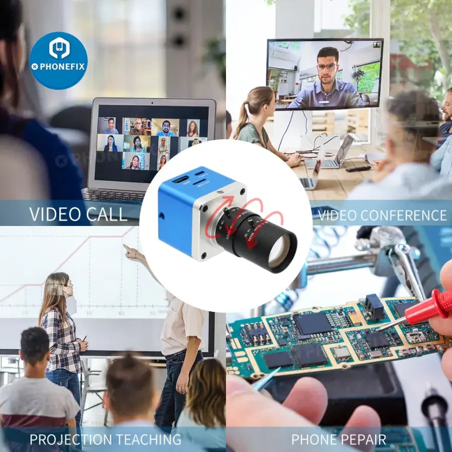 PHONEFIX 4K UHD live streaming camera with 5-50mm F1.6 lens, industry-grade digital camera for high-quality video recording