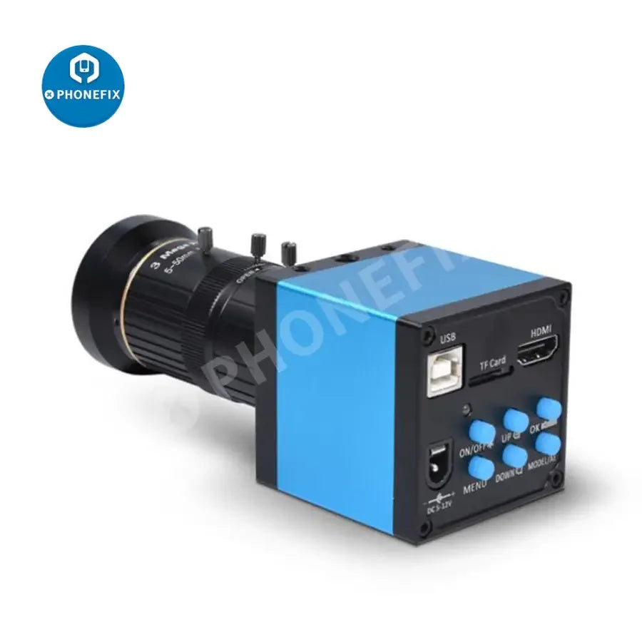 HDMI USB industrial camera by PHONEFIX, 16MP digital microscope for live streaming and high-resolution video capture.