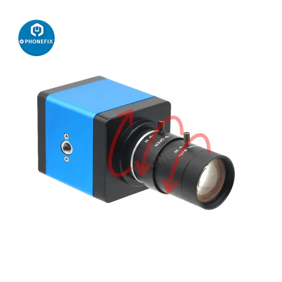 PHONEFIX HDMI VGA live streaming camera with 5.0-50mm F1.6 lens, industry-grade digital webcam for professional video recording.