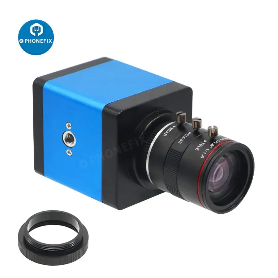 Caméra de streaming en direct HDMI VGA avec objectif 6-12 mm F1.6, caméra numérique industrielle de PHONEFIX, adaptée à l'enregistrement vidéo professionnel.