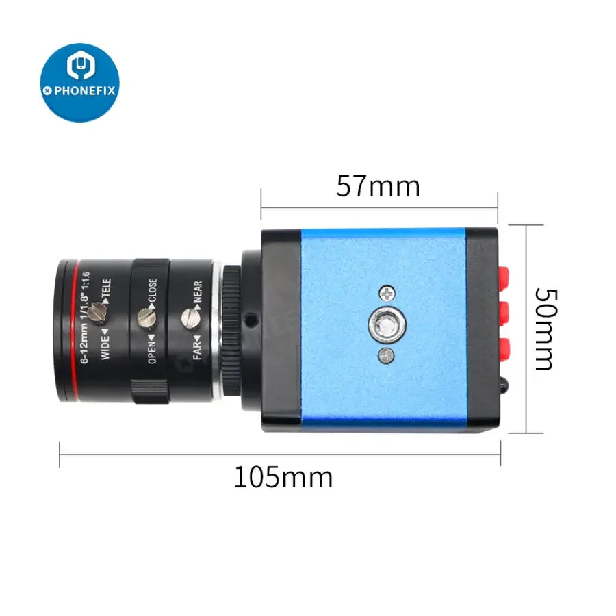 Caméra de streaming en direct HDMI VGA avec objectif 6-12 mm F1.6, caméra numérique de qualité professionnelle de PHONEFIX pour les vidéos professionnelles.
