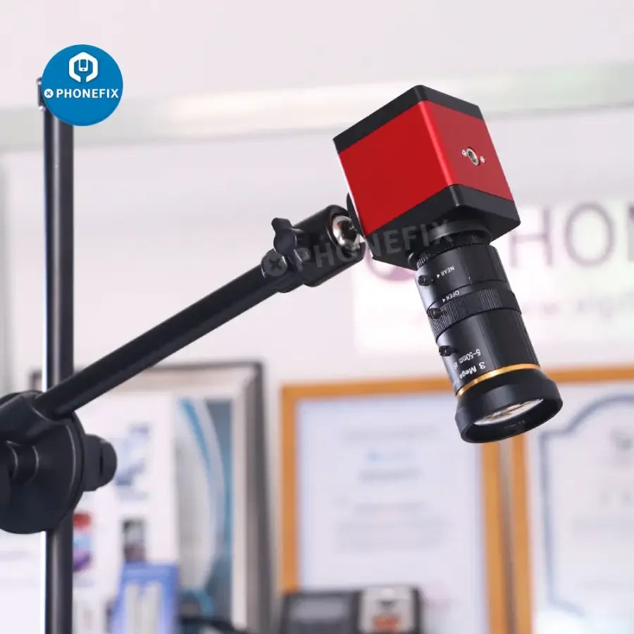 Trépied pour webcam avec bras articulé de 64 cm, support pour téléphone pour caméra industrielle, adapté au streaming en direct, par PHONEFIX.