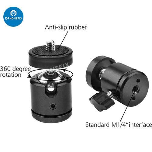 Support vidéo suspendu PHONEFIX avec support de copie et projecteur pour la réparation de téléphones, utilisé comme configuration de caméra de diffusion en direct.