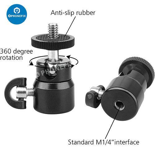 Système de support vidéo et de projecteur suspendu PhoneFix pour la réparation de téléphones, idéal pour la diffusion en direct et les travaux de réparation de précision.