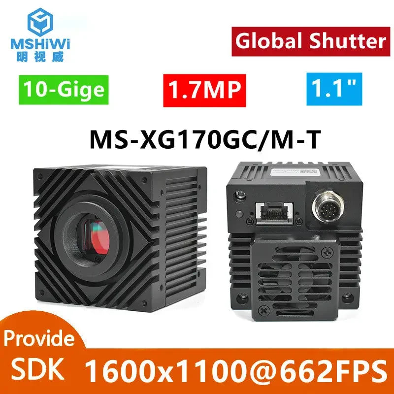PhoneFix 10GigE Vision industrial camera with color shutter, Gigabit Ethernet for machine vision applications, high-resolution image sensor.