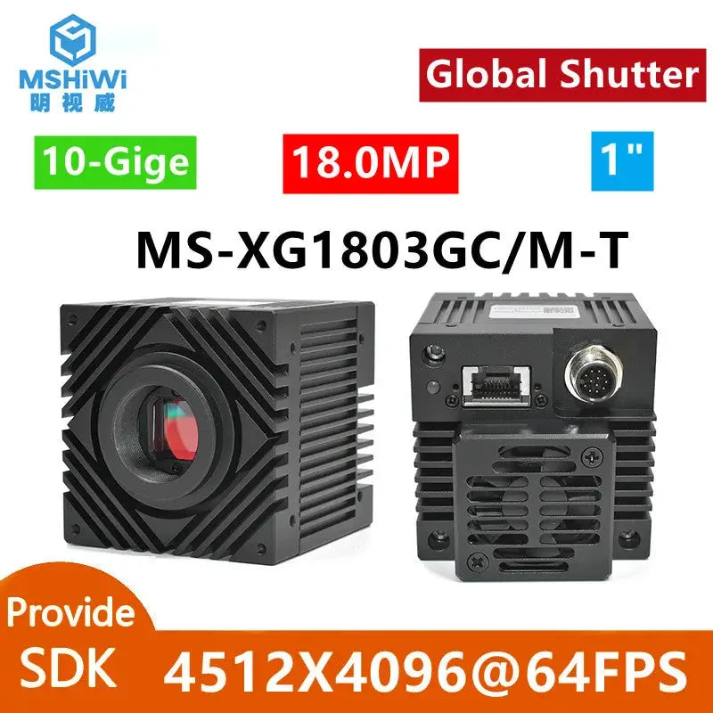 PHONEFIX 10GigE Vision industrial machine vision camera with color shutter and gigabit Ethernet for high-quality imaging.