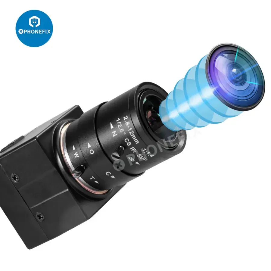5MP UVC USB webcam by PHONEFIX, HD industrial PC camera with machine vision capabilities, suitable for industrial applications.