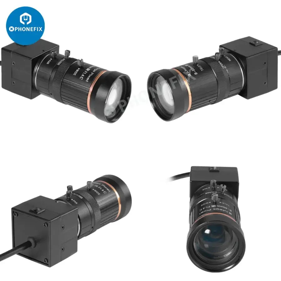 5MP UVC USB Webcam by PHONEFIX, HD industrial PC camera for machine vision applications with high-resolution imaging.