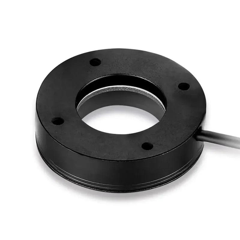 LED ring light illuminator for industrial machine vision cameras by PHONEFIX, providing even lighting for imaging applications.
