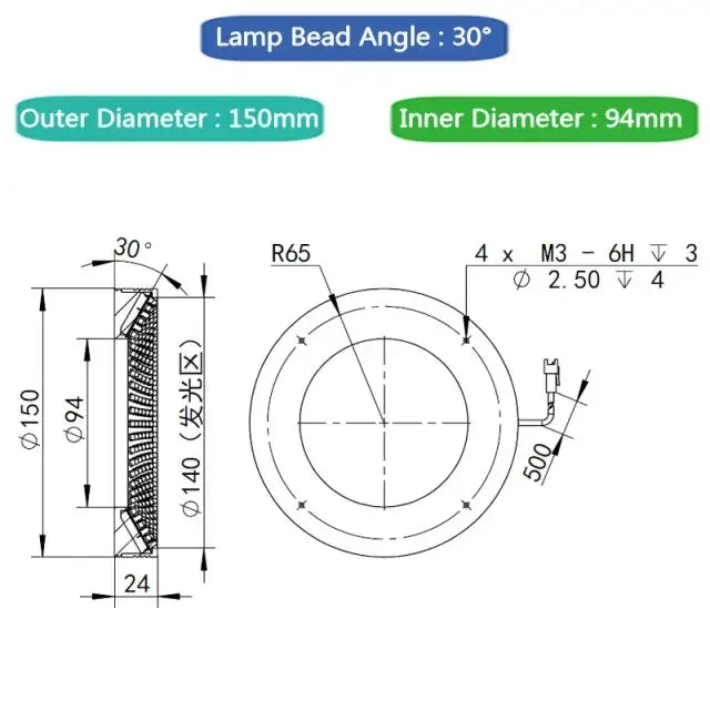 PhoneFIX LED ring light illuminator for industrial machine vision cameras, providing bright, even lighting for precise imaging.