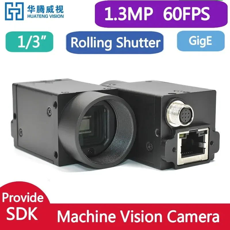 PhoneFIX GigE Vision industrial camera with 1.3MP 1/3" CMOS color sensor and rolling shutter for machine vision applications.