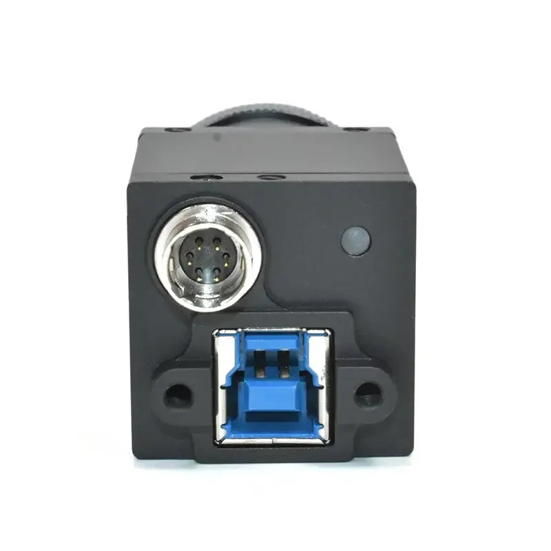Cámara industrial PHONEFIX USB 3.0 Vision con sensor de color de 5.0 MP y obturador global, utilizada para aplicaciones de visión artificial.