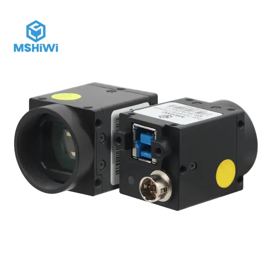 Cámara industrial PHONEFIX USB 3.0 Vision con sensor de color de 5.0 MP y obturador global, que se muestra con interfaz SDK para aplicaciones de visión artificial.