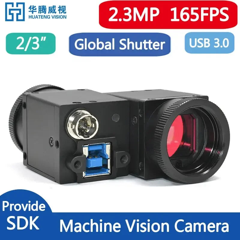 PHONEFIX USB3 Vision industrial CMOS camera with 2.3 MP mono global shutter for machine vision applications.