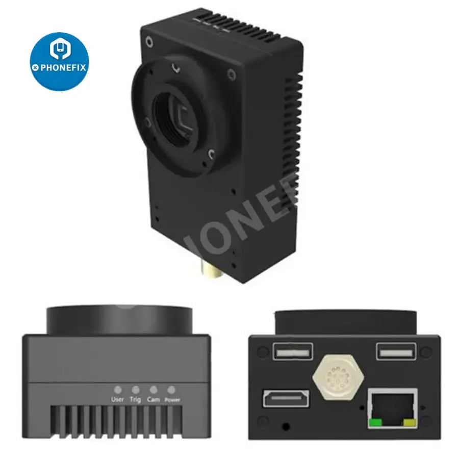 PhoneFIX 5.0MP industrial machine vision camera with USB 2.0 interface and Windows system for precise industrial imaging.