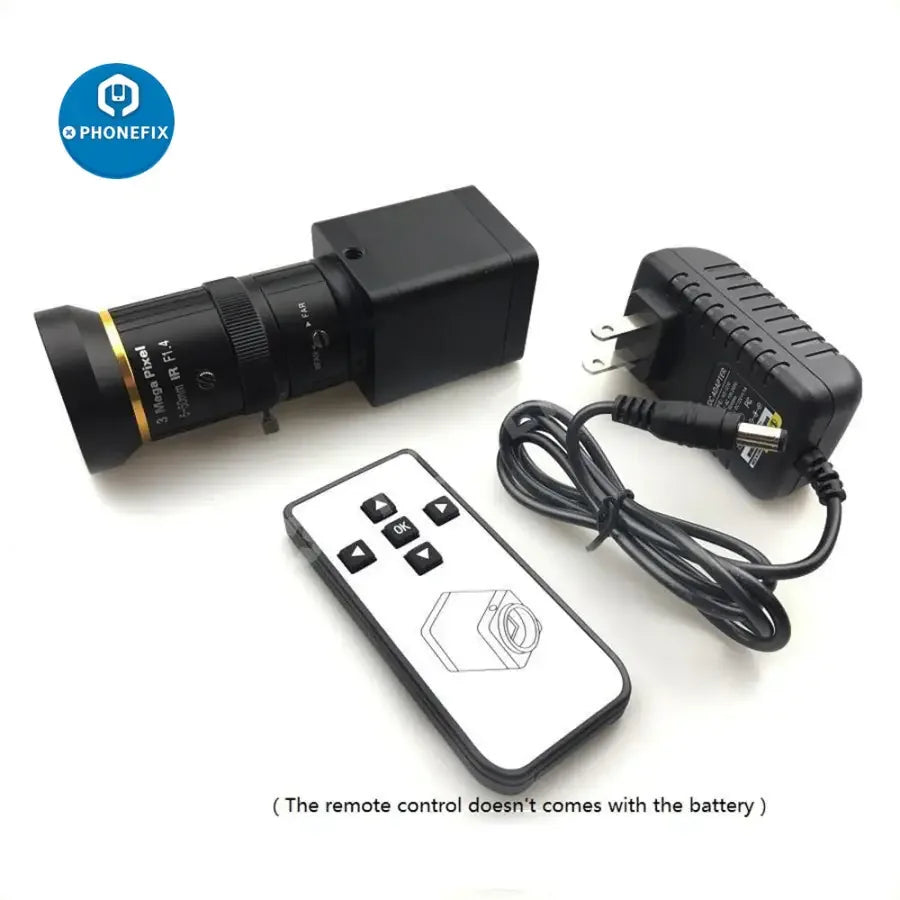 PHONEFIX 2.0MP HDMI industry camera with 1080p resolution and 5-50mm lens for live video and machine vision applications.
