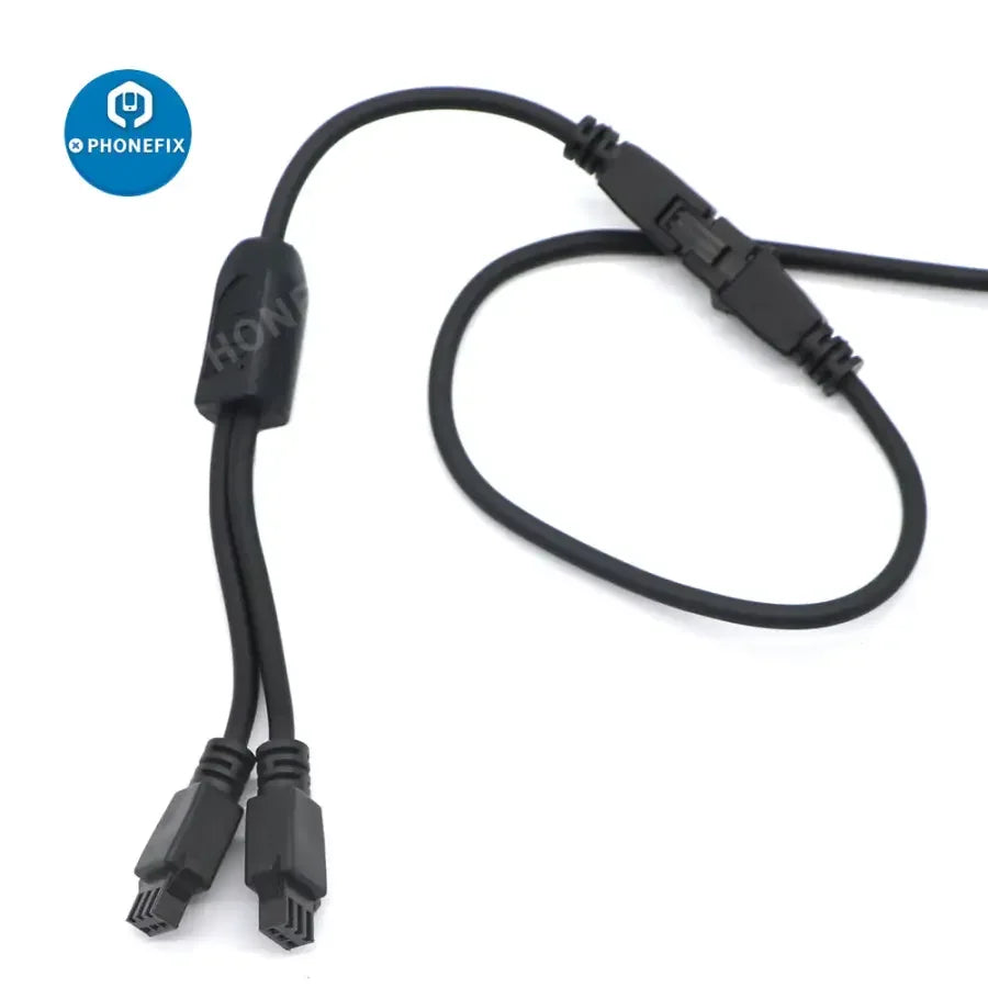 PHONEFIX 3P SM male to female light source extension cable for machine vision cameras, 0.2m length, with connectors visible.