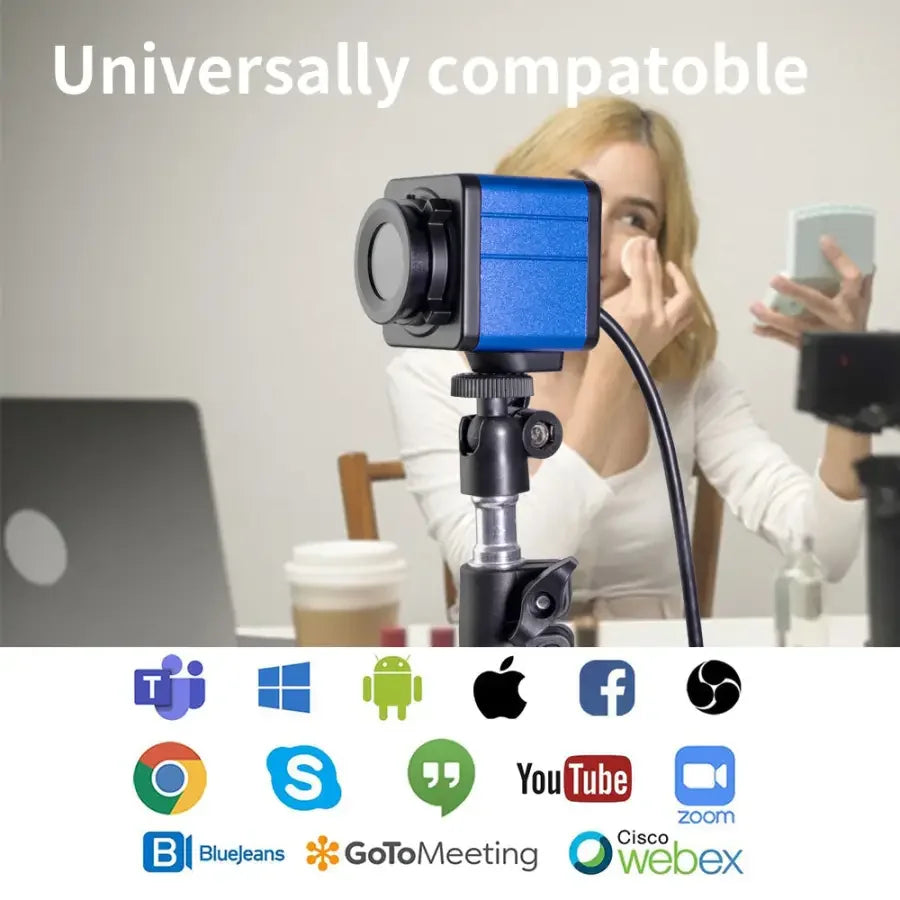 Webcam USB HD PHONEFIX 4K 8MP IMX179 avec autofocus, idéale pour les diffusions en direct et les applications de vision industrielle.