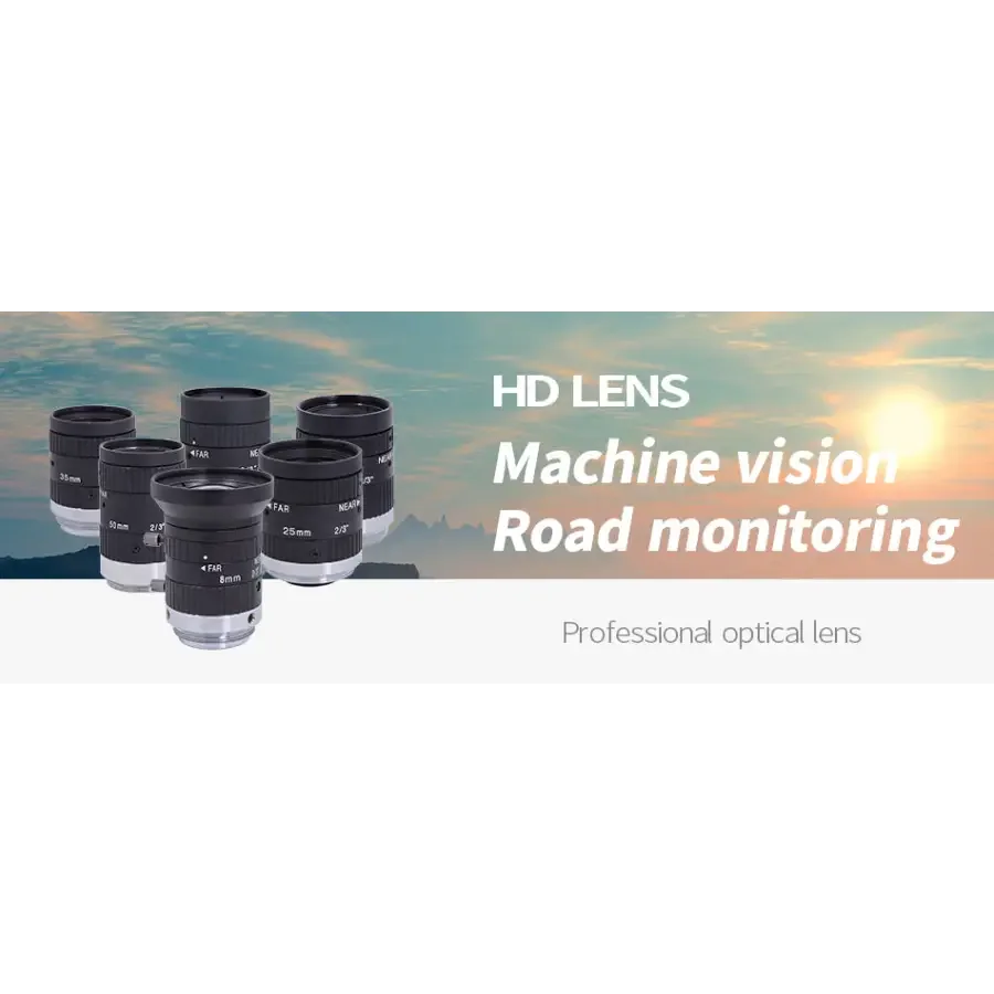 Objectif industriel PHONEFIX 3MP à monture C avec une focale de 16 à 35 mm, une ouverture F1.4 et un iris manuel pour les applications de vision industrielle.